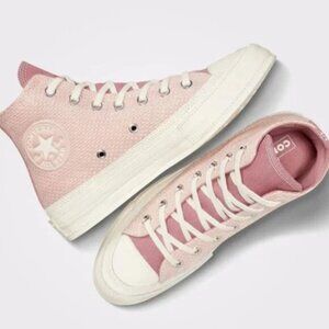 Converse Chuck 70 High Top All Star Sneakers Logo‎ Lace Up Pink (Size 8)